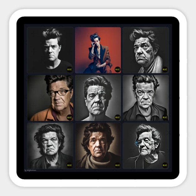 Robbie Robertson - Musician art collection (K) Sticker by ClipaShop